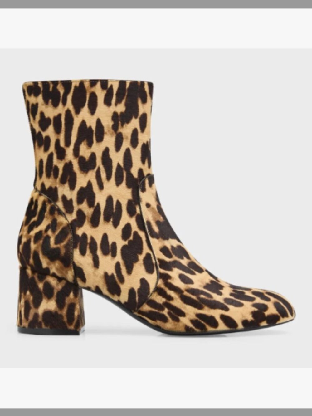 Stuart Weitzman NIB Flareblock Leopard Print Leather Ankle Boots (ORIG.$750)
